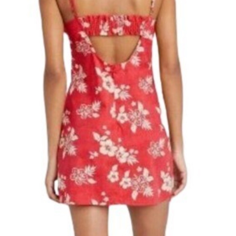 138 Wild Fable Red Floral Mini Dress - Picture 2 of 3